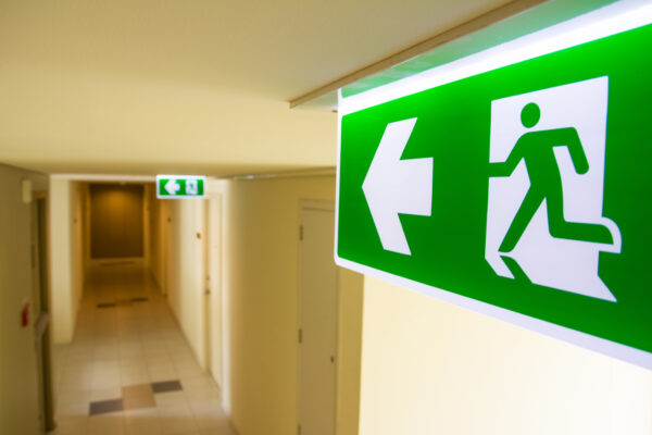 Fire Exit Sign Corridor
